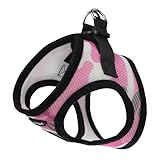 Bark Appeal Pink Camo Step-in Dog Harness for Small-Medium Pets – Updated Sizing, Re-Measuring is Essential – Soft Vest Harness – Anti-Choke with Adjustable Strap & Heavy Duty Clip – S