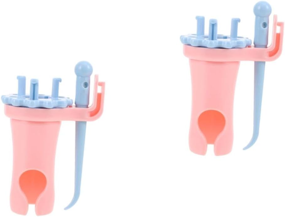 Artibetter Double-Headed Plastic Knitting Tool Set for Boys and Girls Creative DIY Knitting Accessory Interchangeable Heads for Craft Projects