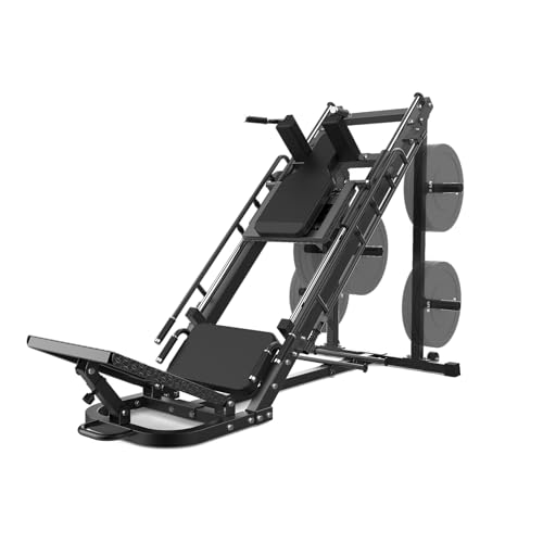 Image of GarveeLife Leg Press Hack Squat Machine, 2 in 1 Leg Press Machine for Home Gym with Linear Bearing, Specialty Hack Squat Machine with Calf Block for Full Lower Body Workout, Red