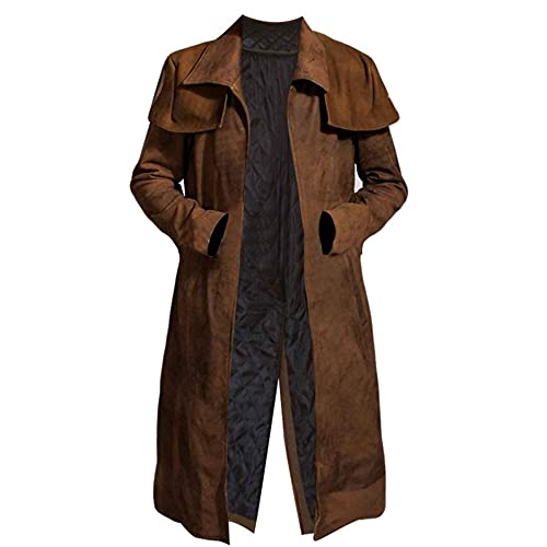 New Vegas A7 Mens Brown Duster Coat - A7 Veteran Ranger Cowboy Leather Armor Coat - Ranger Coat4