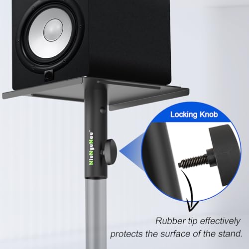 Niunyuneu 034X2 Pair Of Speaker Stand Mounting Plates Pole Mount Removable Plates Studio Monitor Stand Fit thumb #3