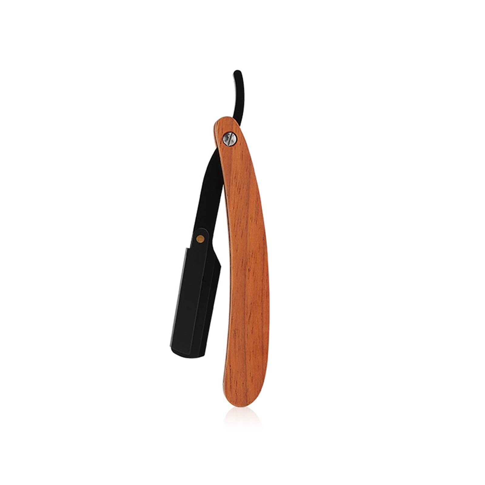 YIBIN Shaver, Stainless Steel Folding Shave Knife Wooden Handle Beard Straight Razor Hair Dressing Tool Men Manual Convenience Hair Trimmer