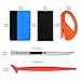hupos Car Vinyl Wrap Window Tint Tool Kit, 7 in 1 Vehicle Tint Film Installation Tool Set with Felt Squeegees, Mini Squeegee, Utility Knife, Blades, Film Cutter, Fabric Felts for Car Wrapping