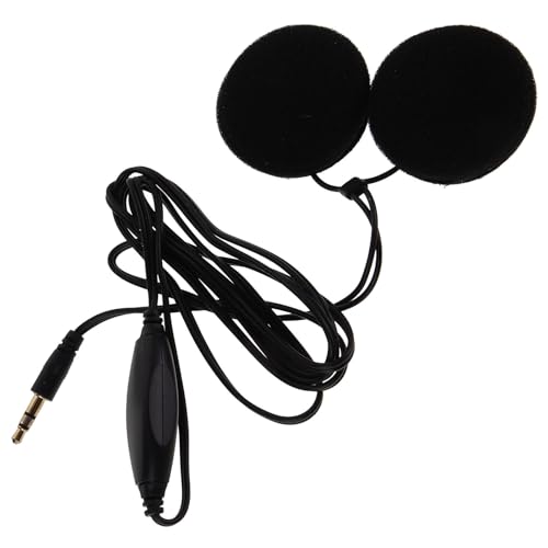 HOMOCONO Écouteurs Connecteur 3,5 Mm TRS pour Casque de Moto Haut-parleurs Intégrés Noir Bruit Conduite en Extérieur