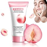 CLY AMS Facial Cleanser Natural Peaches Essence Simple Gentle Skin Care Oil Control Hydrating Moisturize Deep Cleaning Lotion For All Skin