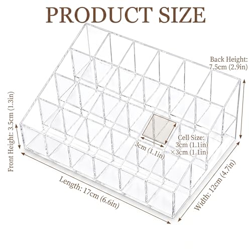 Image of 24Slots Essential Oil Holder,Plastics Essential Oil Storage,for Bottles Perfumes and Nail Polish Shelf,Essential Oil Organizer,Makeup Storage Rack