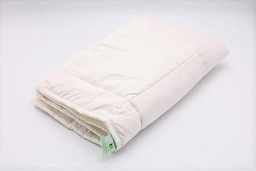 OrganicTextiles - Cubrecolchón de lana para cuna (cuna portátil de 26 x 38), lavable a máquina, ambiente seguro y saludable para dormir, sin