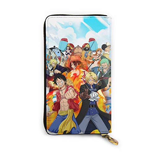 Preisvergleich Produktbild Einteilige Geldbörse aus echtem Leder mit Reißverschluss, lange Clutch, Münzfach, Kartenpaket für Damen und Herren