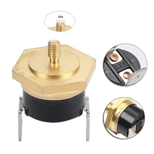 Termostato bimetálico M4 KSD301 con rosca de cobre pura de alta resistencia 10A 5