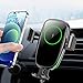 Produktbild Kikedorly Fast Wireless Charger Auto Handyhalterung 15W Mit Ladefunktion Automatischer Induktion Motor Betrieb Qi Ladestation Auto Kfz Handy Halterung Auto Lüftung für iPhone Samsung Huawei LG usw