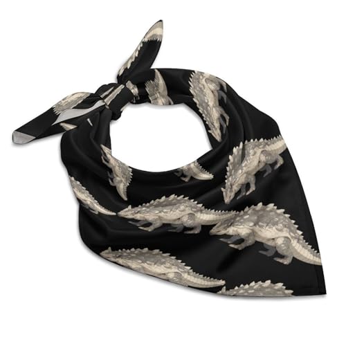 FWJZDSP Écharpe en soie Ankylosaure, foulard, bandana, masque, turban, foulard