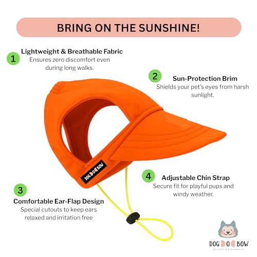 Image of Dog-O-Bow Baseball Cap for Dogs | Soft, Lightweight Cap (Small)