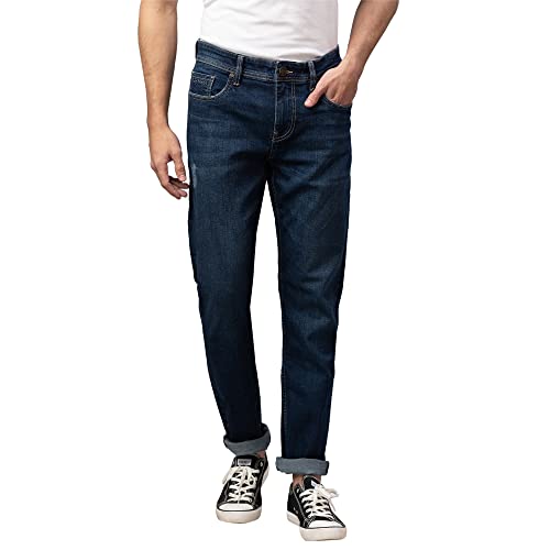 Image of Being Human Blue Slim Straight Fit Men's Denims Clothing