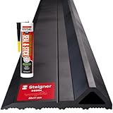 STEIGNER Garagentor Dichtung unten Premium-EPDM 3,5m passend für Hörmann | wasserdicht Zugluftstopper | Montagekleber SET wetterfest UV-beständig SGD04