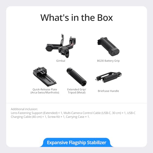 DJI RS 4 Pro, 3-Axis Gimbal stabilizer for Camera for DSLR & Cinema Camera Stabilizer Canon/Sony/Panasonic/Nikon/Fujifilm, 2nd-Gen Native Vertical Shooting, 4.5kg (10lbs) Payload, Camera Gimbal