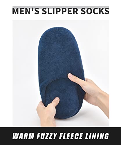 Image of Keyela Unisex Gripper Slipper Socks, Fleece Lined Winter House Slippers | Plush fuzzy warm indoor winter footwear Universal winter sock slippers fit men and women