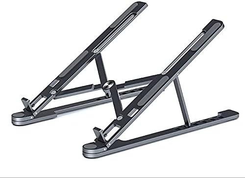 Aluminum Alloy Laptop Holder Stand Adjustable Folding Portable for Notebook Computer Bracket Lifting Cooling Non-Slip