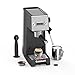 Cuisinart® Slim Espresso Machine | Espresso, Americano, Cold Brew | Integrated milk frother for Lattes and Cappuccino | 15-Bar Pressure, Bottomless Portafilter |Compact Design, Travel Mug Compatible