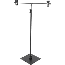 FUOYLOO Metal Table Banner Holder, T-Shaped Adjustable Poster Stand, Rustproof Desktop Sign Holder for Store Advertising Display