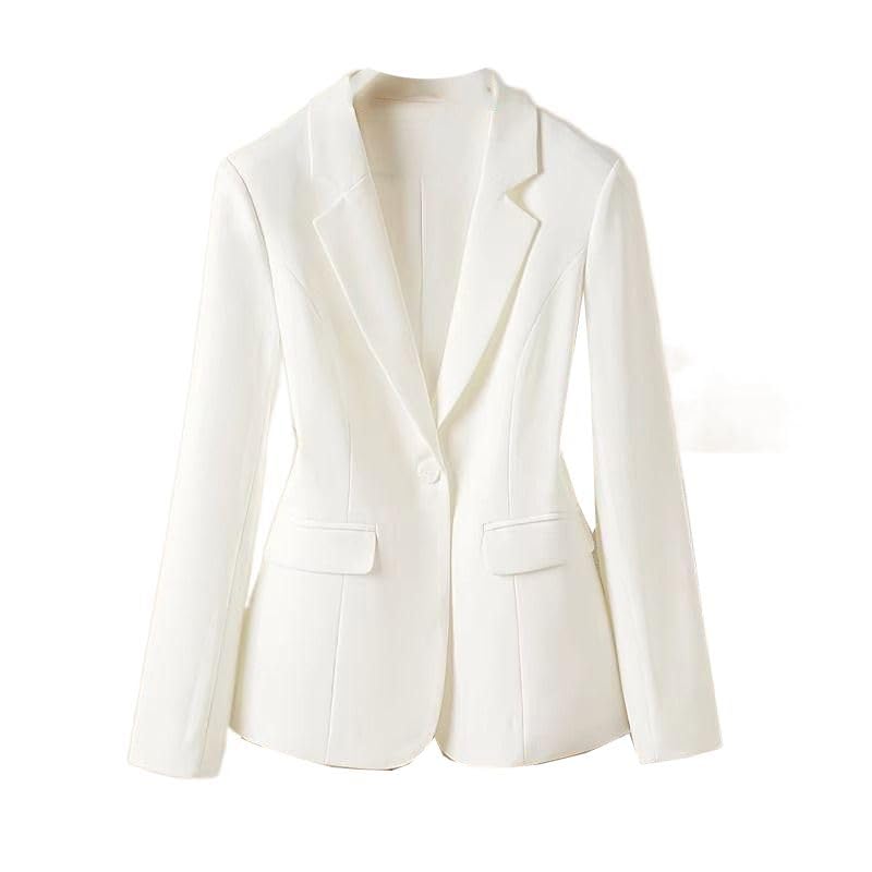 Blazer drapé femme chic et veste de bureau décontractée coupe relax à un bouton