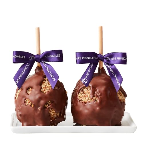 Mrs Prindables Milk Chocolate Walnut Covered Caramel Apple 2-Pack