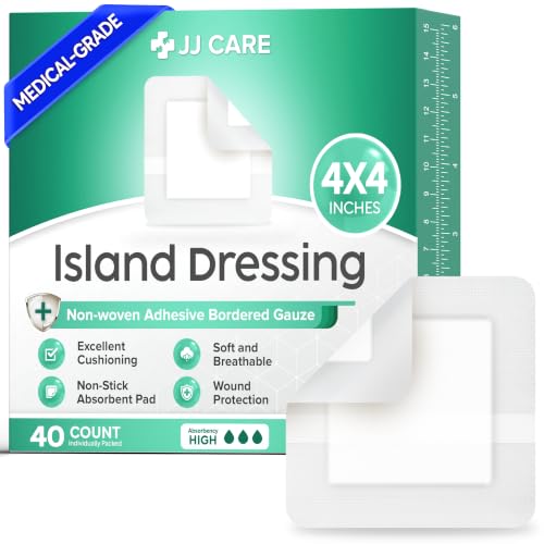 Island Dressing 4x4, 40 unidades, cuidado de heridas y apósitos, vendaje grande miniatura 1