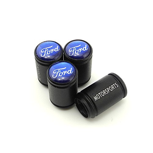 iDoood Extra Black Long Wheel Tyre Valve Stem Caps for Ford