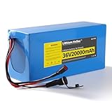 Lithium Hellas 36V 20Ah Ebike Battery 1 Pack, 36 Volt Electric Bike Battery Replacement with 2A Fast Charger, T-Plug, 30A BMS (US Stock)