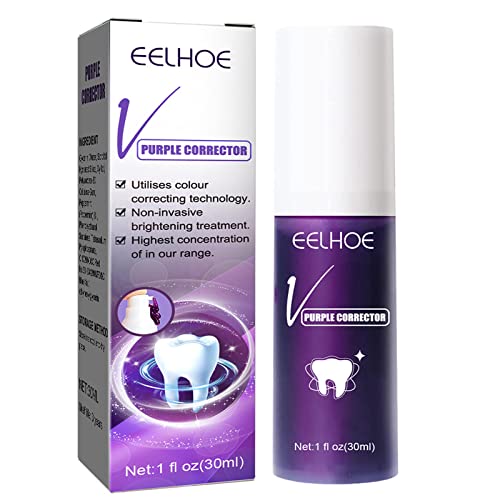 Teeth Whitening Toothpaste, Purple Toothpaste, Stain Remover Toothpaste, Colour Correcting Toothpaste, Purple Teeth Whitening, Strong Cleaning Power Natural Stain Remover Refreshing (1PC) Cover