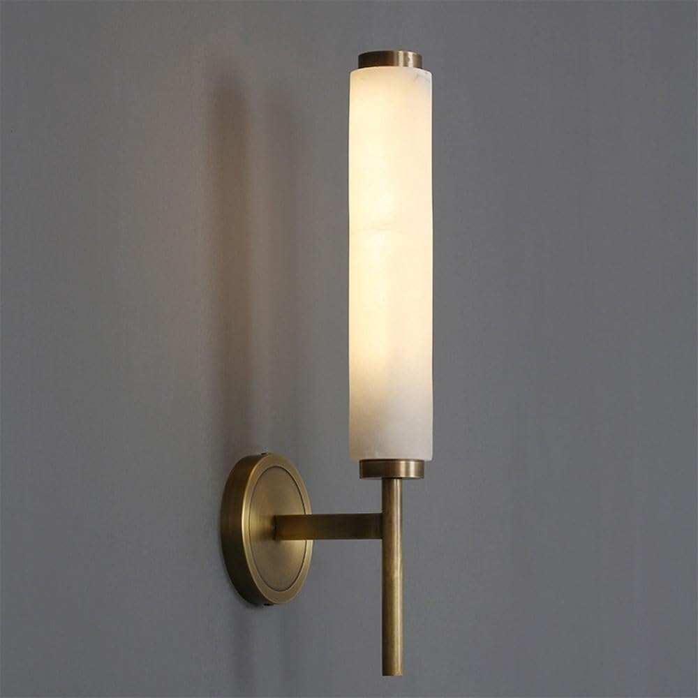 CWCQGH Nordic Gold Wall Light Fixtures Wabi Sabi Cloud Stone Bathroom Vanity Light Wall Sconce for Kitchen Brass Wall Mount Lamp for Bedroom French Milk Glass Wall Light Fixture,Gold-1-Light