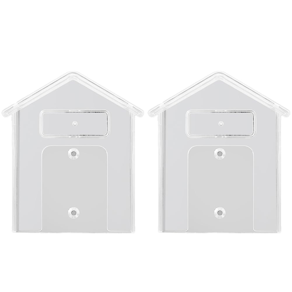 Ehwisbe Wireless Doorbell Waterproof Cover Transparent Plastic Rain Protection Cover Doorbell Protective Cover