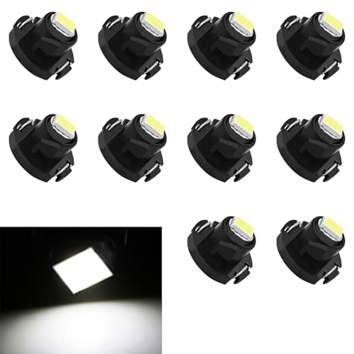 10 Bombillas LED T4.2 para Interior de Auto, Luz Blanca miniatura 1