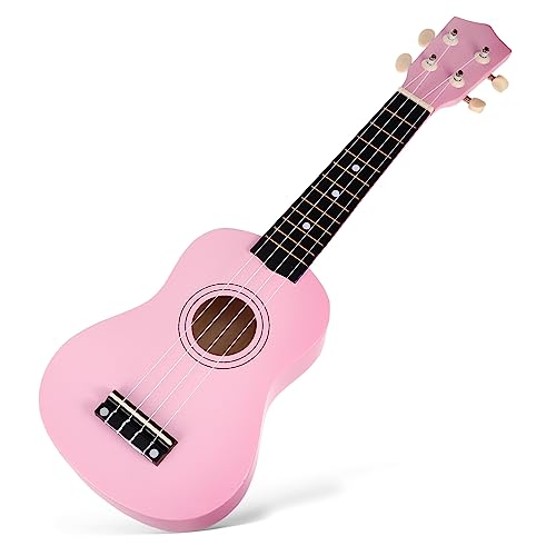 Parliky Ukulele Para Principiantes Rosa Con Funda Ligera Cuerda De Repuesto y Púa Instrumento Musical De...