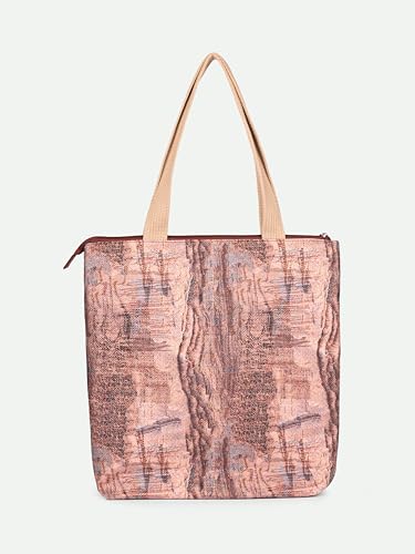 Image of ZOUK Ivy Tote Bag for Women | Handcrafted Jute Khadi with Vegan Leather Handles | Lightweight, Foldable & Travel-Friendly Everyday Carry Bag |