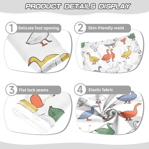 Colorful Goose Girls Casual Leggings for Kids Printed Long Pant Bottoms Stretch and Soft3