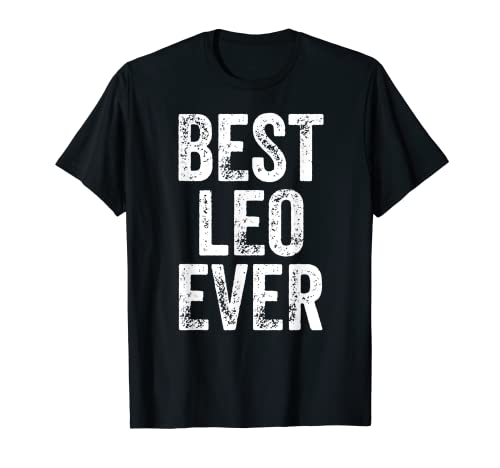 Melhor Leo Ever camisa Funny personalizada nome leão t-shirt, Preto