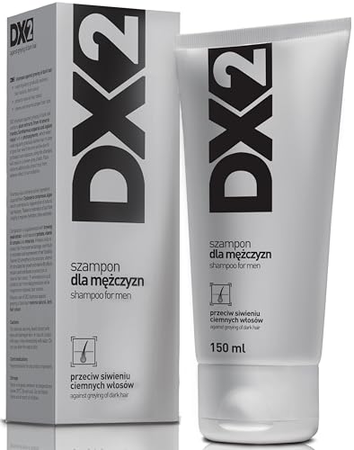 DX2 Shampoo para hombre, 150 ml contra la grasa del pelo oscuro