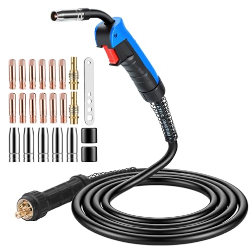 BOSYTRO Schlauchpaket Schutzgas, MB15AK 3M MIG/MAG Schweißbrenner mit 22-tlg. Verschleißteile Set, Reine Kupferverbindungen & Ergonomischer Griff, für CO²-Schweißen in Werkstatt und Industrie