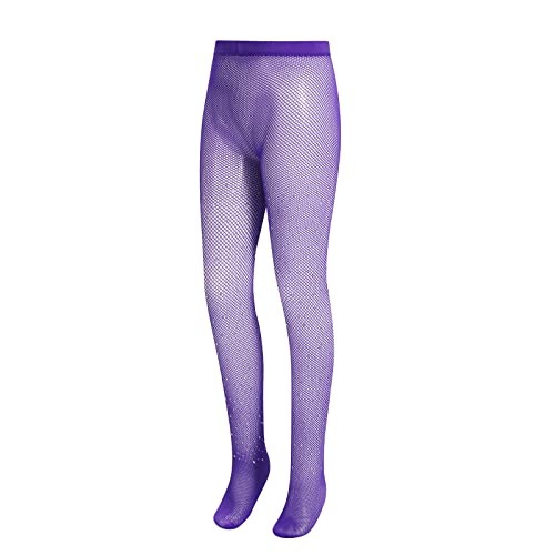 Kids Little Girls Fishnet Stockings Hollow Out Fishnet Pantyhose Tights Leggings Sparkle Rhinestone Dance Tights2