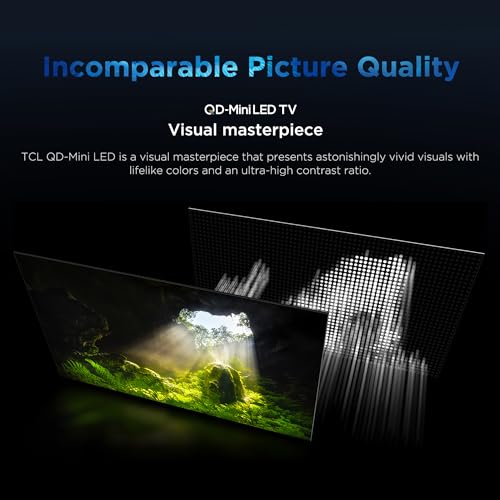 Image of TCL 85 Inch TV, 4K QD-Mini LED Smart TV, Google TV, Game Master 2.0 Dolby Vision IQ-Atmos HDR 1500 nits peak IMAX Enhanced 144HZ VRR - 85C755