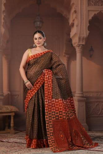 Image of TAMAIRA FASHION Mulmul Pure Cotton Saree For Woman |Office Wear Daily Wear Sarees For Women Without Blouse Piece(Available in 15 Colours)