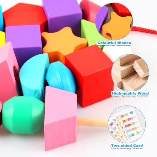 EKKONG 2-in-1 Montessori Giochi in Legno 2 3 4 5