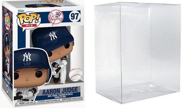 Aaron Judge (New York Yankees) Vinyl Pop! Series 7 Vinyl Figure (Bundled with Compatible Box Protector Case) 3.75 inches, Clear