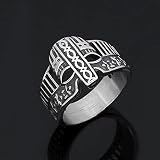 Fuerte y duradero: el anillo de vikingo de acero inoxidable es fuerte y oxidado o se desvaneció o se desvanece con el tiempo, haciendo una pieza ideal de joyas, que se usa a largo plazo. El vikingring flexible es ajustable según el tamaño de los dedos y es Lo suficientemente fuerte como para aumentar la gran cantidad de presión, que es casi irrompible.