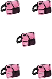 YIUPEDRFG 5 Juegos de Riñonera Multifuncional para Enfermera con Bolsillo para Equipos médicos Cremallera Lisa Rosa, Rosa 5Conjunto