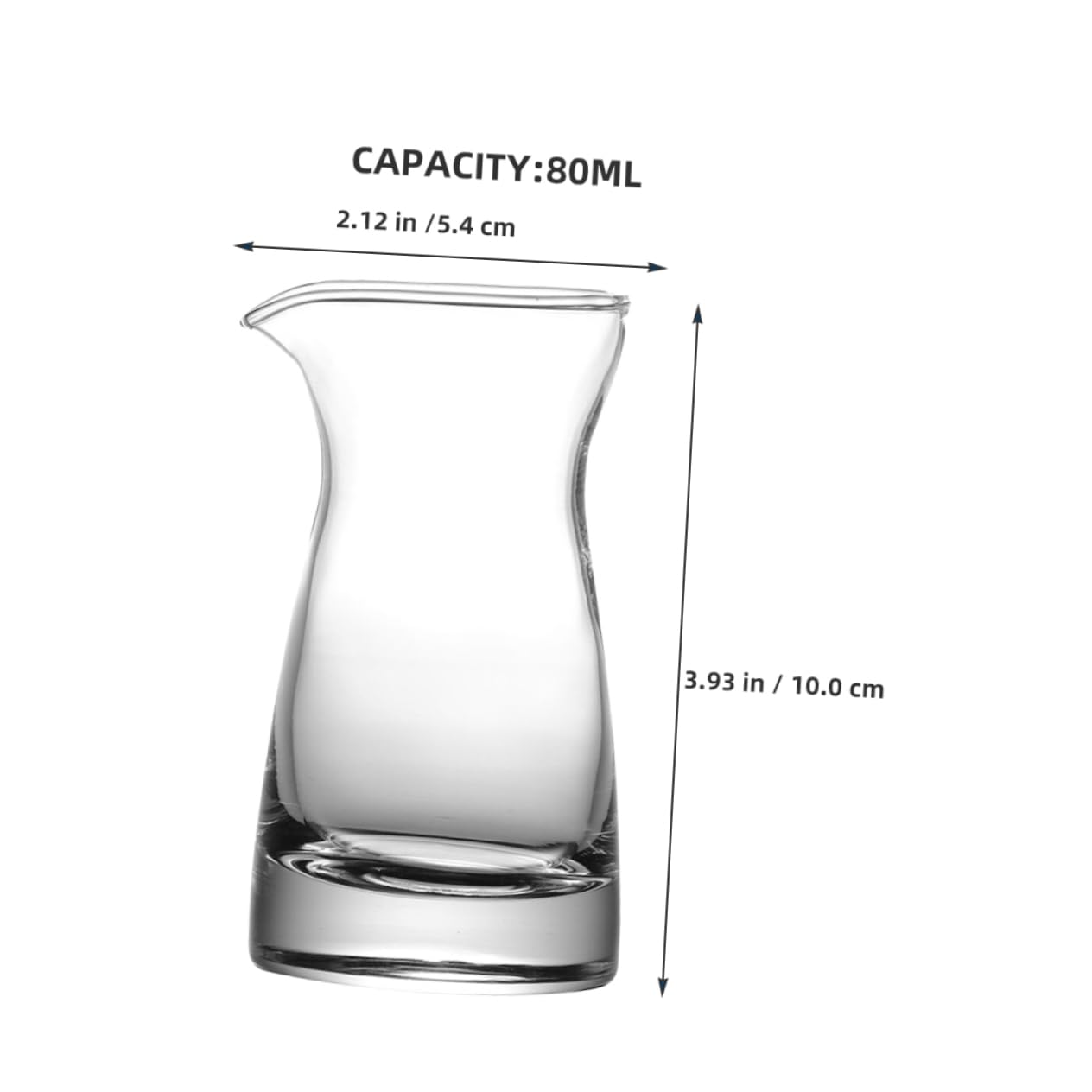 Ciieeo 6PCS Clear Glass Creamer Pitchers Versatile Kitchen Dispensers for Milk Sauces and Wine Space Saving Design for Organized Storage for Wedding Decor and Entertaining