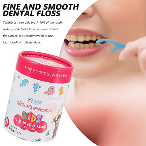 SUPVOX 1 Caixa de fio dental de fio dental portátil Mini Box Floss Picks for Kids de dentes Cledra