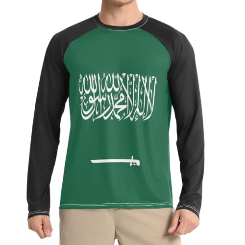 Camisas de sol para hombre manga larga protección UV pesca elástica negro