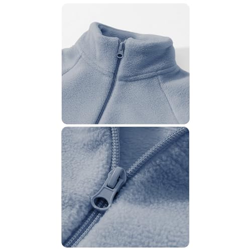 Kids Fleece Jacket Fall Wool Long Sleeve Turtleneck Sherpa Girls Winter Coat Boys Zip Up Warm Thermal School Outwear3