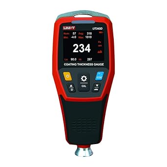 UNI-T UT343D UT343A UT343E Digital Coating Gauge Meter Cars Paint Thickness Teste Metal Detector FE/NFE Measurement with USB DataUT343D